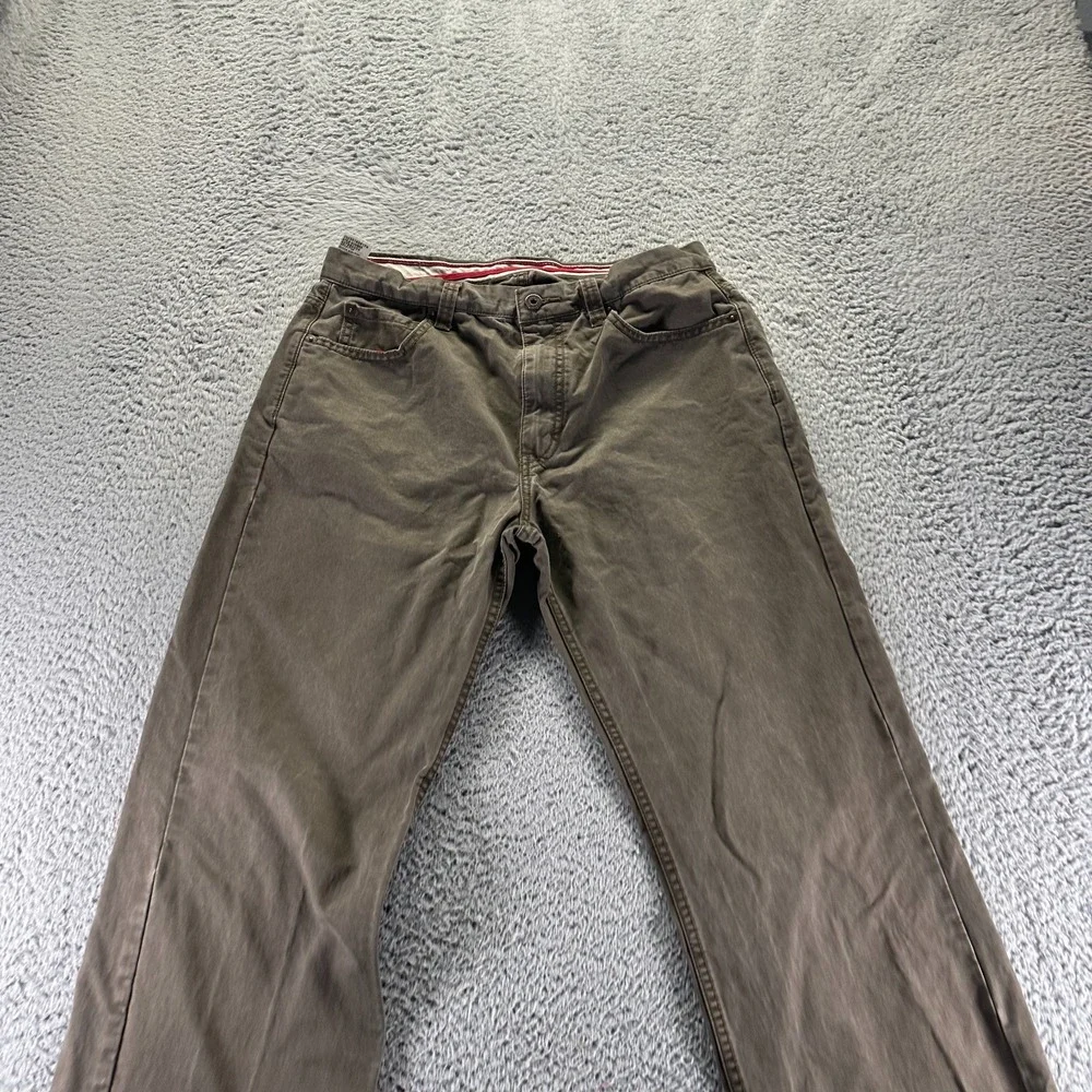 Dockers Pant Mens 32x32 Brown Cotton Chino Straight Classic Fit Preppy Business